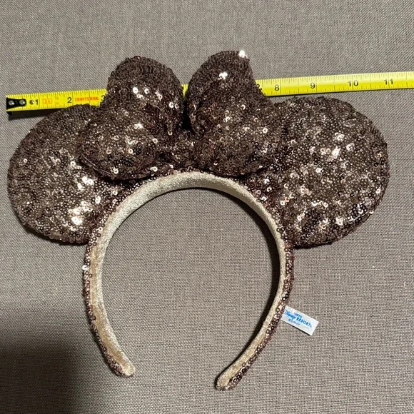 Disney Tokyo Glittering Brown Minnie Ears Headband - Picture 1 of 1